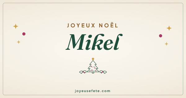 Image « Joyeux Noël Mikel » au format large