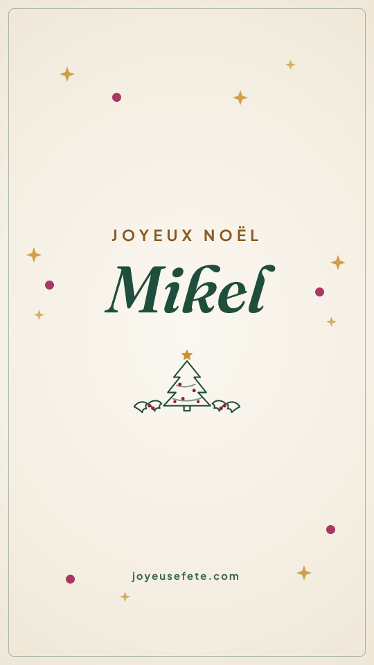 Image « Joyeux Noël Mikel » au format story