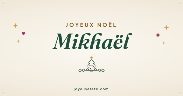 Image « Joyeux Noël Mikhaël » au format large
