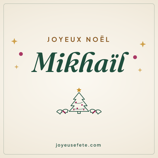 Image carrée « Joyeux Noël Mikhaïl » pour WhatsApp