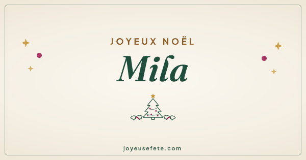 Image « Joyeux Noël Mila » au format large