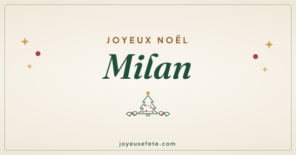 Image « Joyeux Noël Milan » au format large