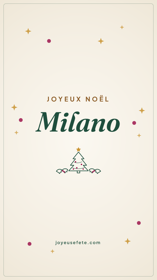 Image « Joyeux Noël Milano » au format story