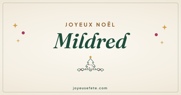Image « Joyeux Noël Mildred » au format large
