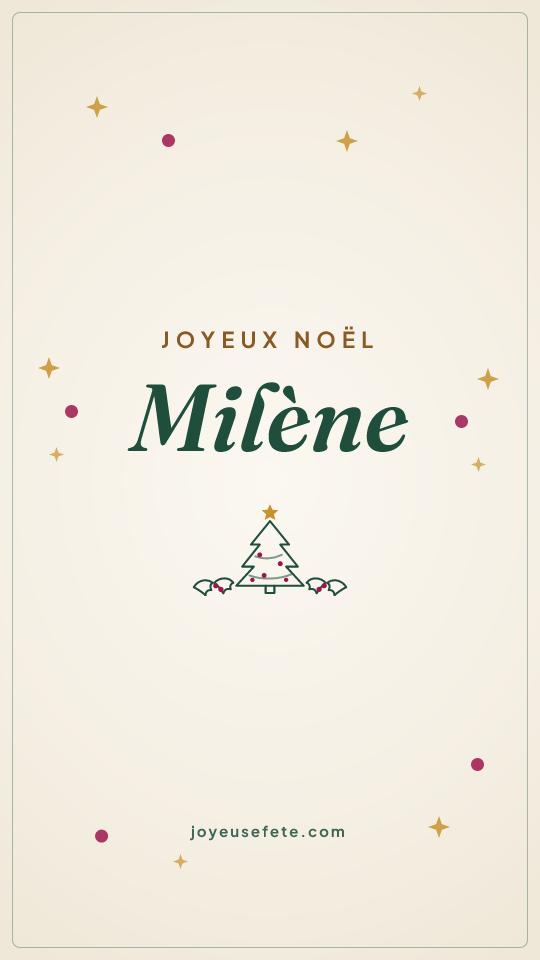 Image « Joyeux Noël Milène » au format story