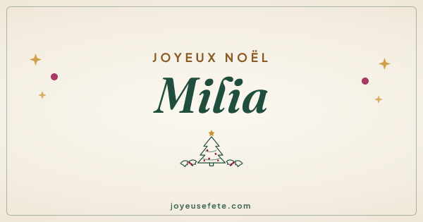 Image « Joyeux Noël Milia » au format large