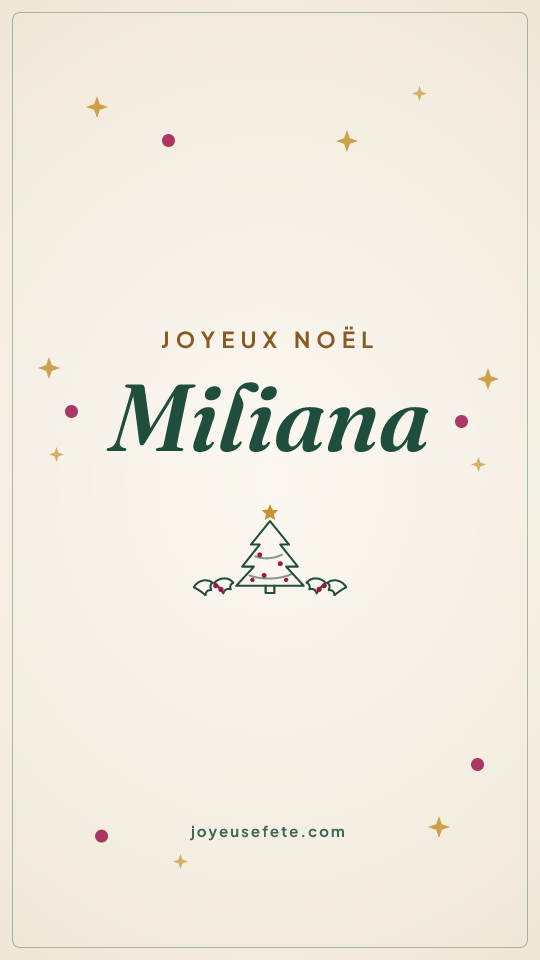 Image « Joyeux Noël Miliana » au format story