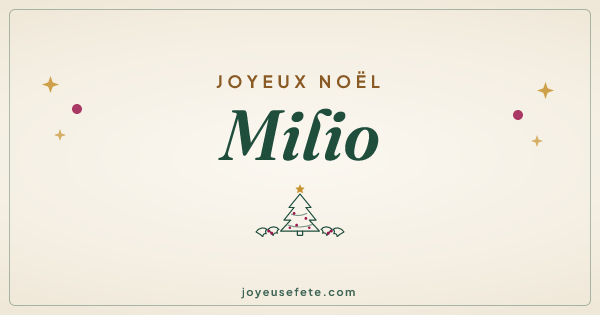 Image « Joyeux Noël Milio » au format large