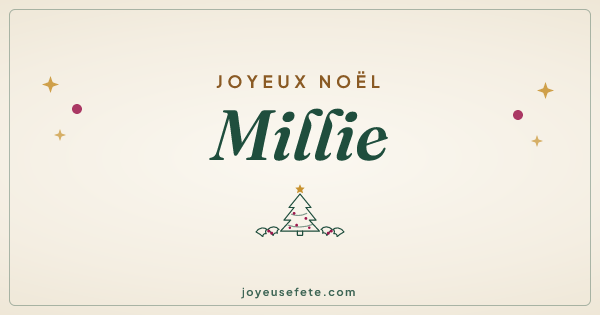 Image « Joyeux Noël Millie » au format large