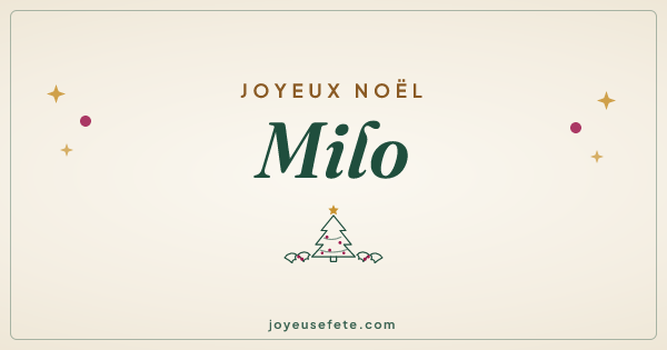 Image « Joyeux Noël Milo » au format large
