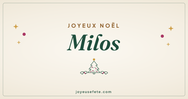 Image « Joyeux Noël Milos » au format large