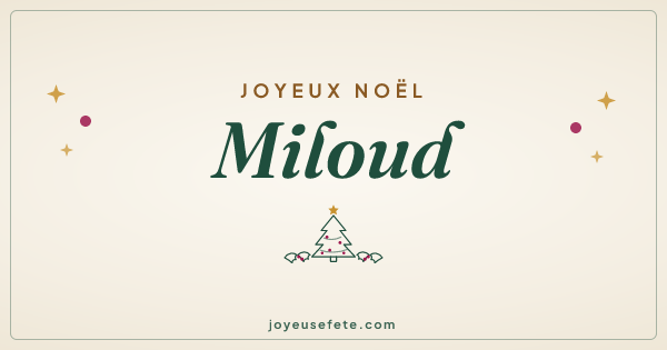 Image « Joyeux Noël Miloud » au format large