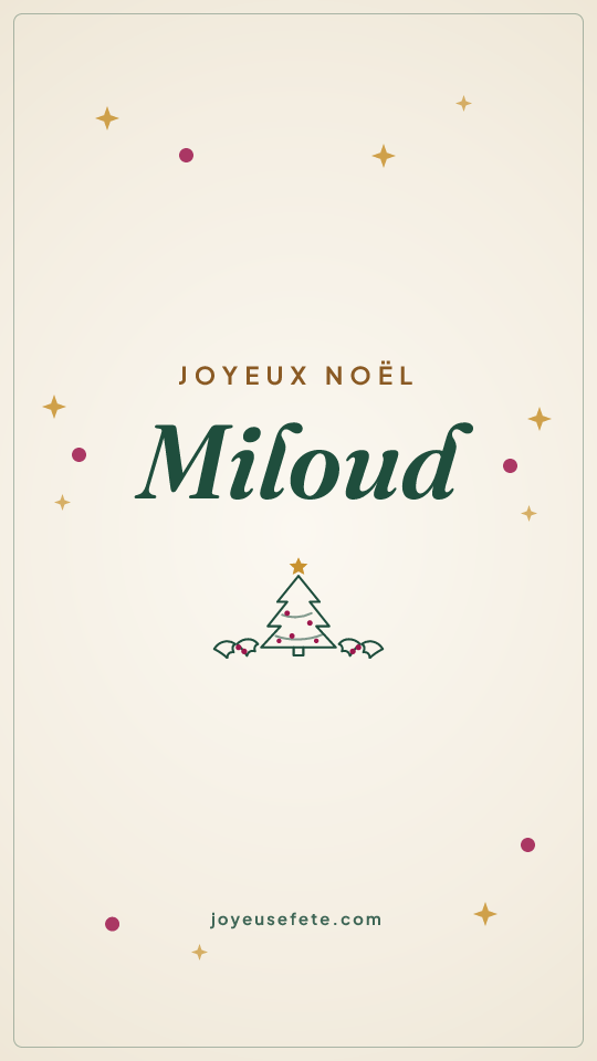 Image « Joyeux Noël Miloud » au format story