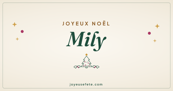 Image « Joyeux Noël Mily » au format large