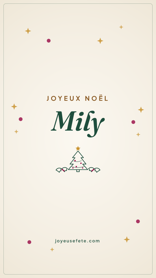 Image « Joyeux Noël Mily » au format story