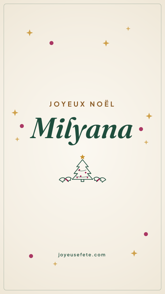 Image « Joyeux Noël Milyana » au format story