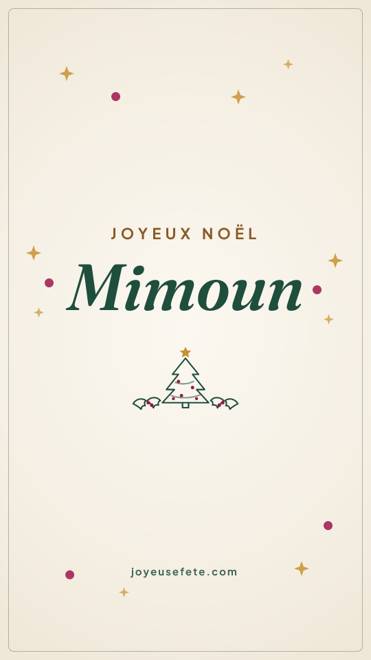 Image « Joyeux Noël Mimoun » au format story