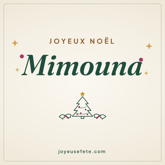 Image carrée « Joyeux Noël Mimouna » pour WhatsApp