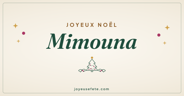 Image « Joyeux Noël Mimouna » au format large