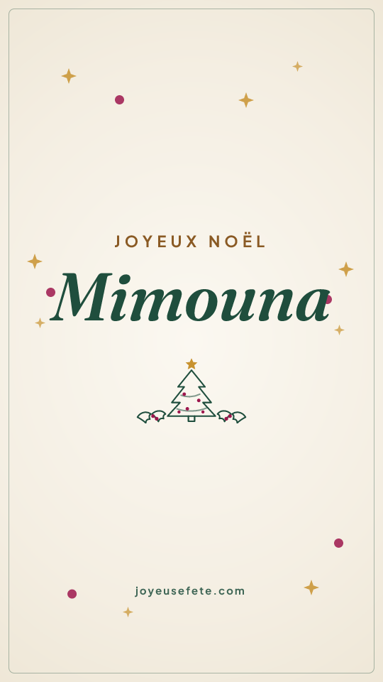 Image « Joyeux Noël Mimouna » au format story