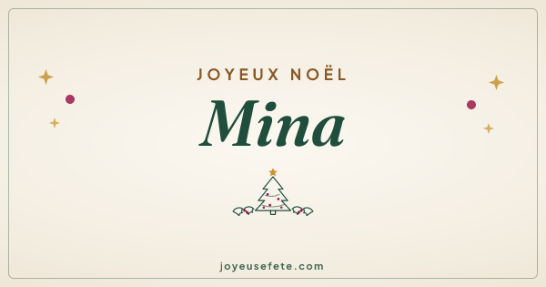 Image « Joyeux Noël Mina » au format large