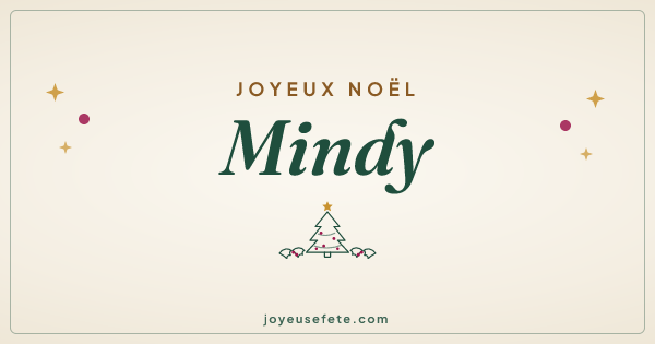 Image « Joyeux Noël Mindy » au format large