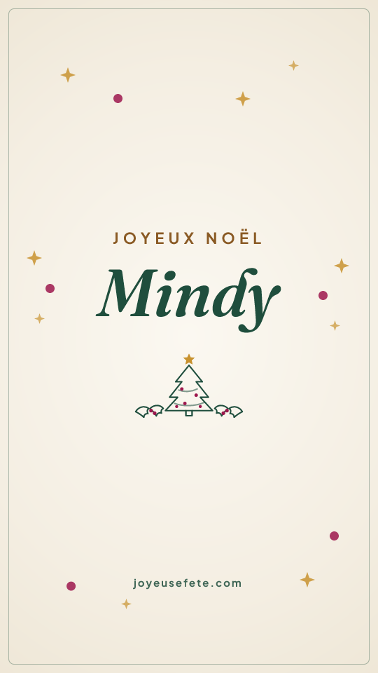 Image « Joyeux Noël Mindy » au format story