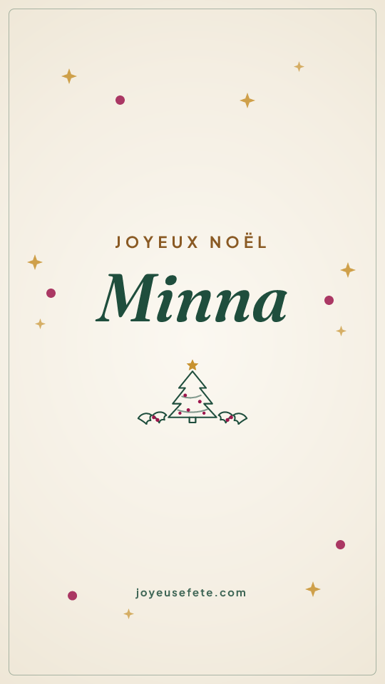 Image « Joyeux Noël Minna » au format story