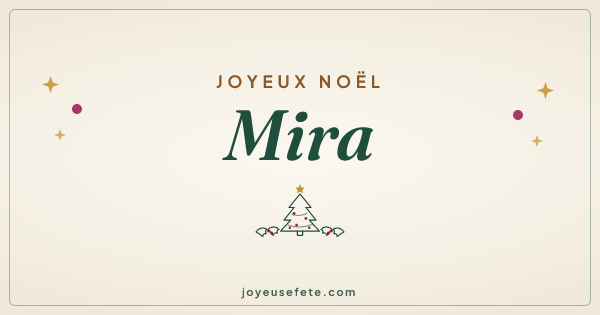Image « Joyeux Noël Mira » au format large