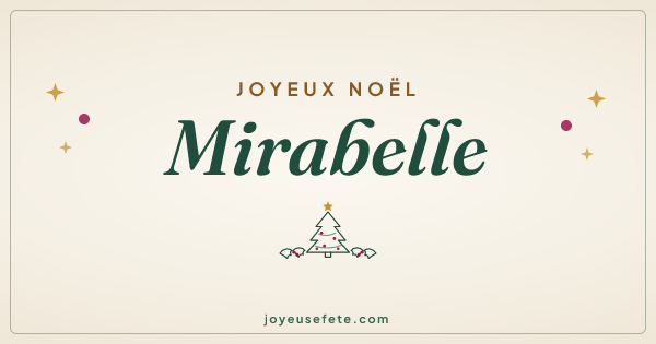 Image « Joyeux Noël Mirabelle » au format large
