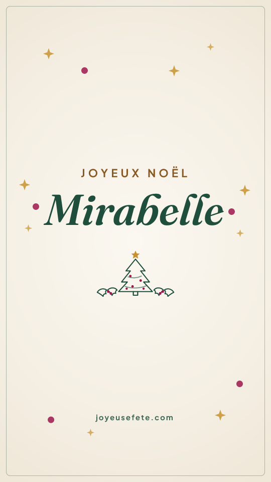 Image « Joyeux Noël Mirabelle » au format story