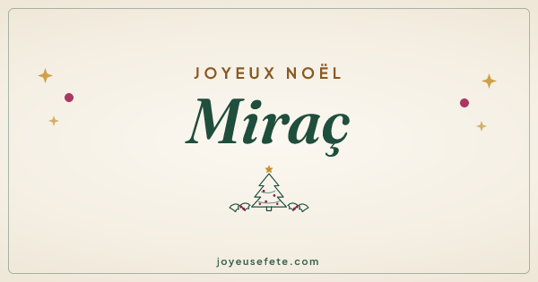 Image « Joyeux Noël Miraç » au format large