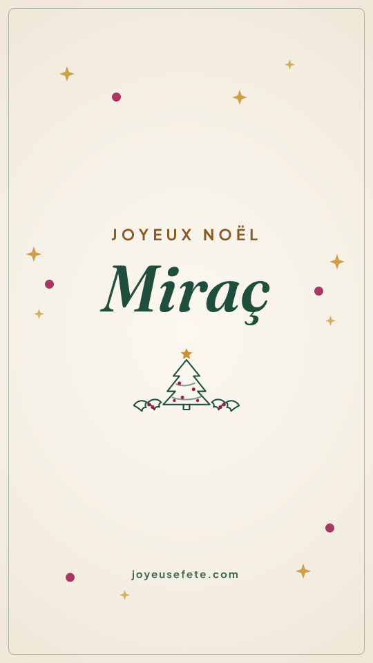 Image « Joyeux Noël Miraç » au format story