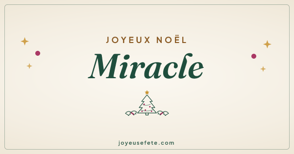 Image « Joyeux Noël Miracle » au format large