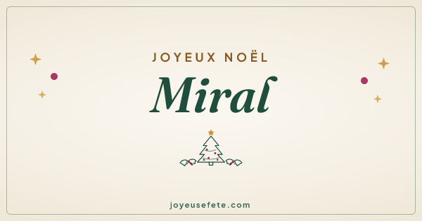 Image « Joyeux Noël Miral » au format large