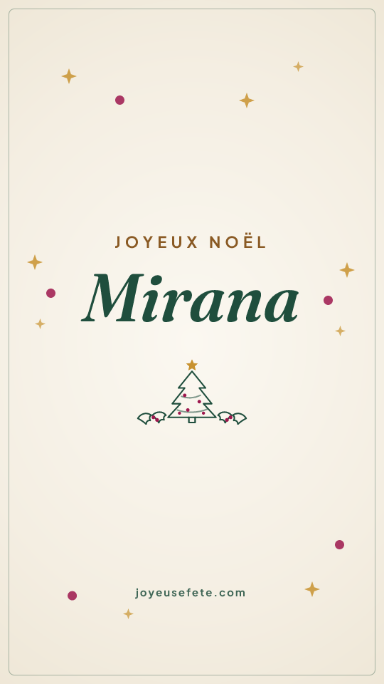 Image « Joyeux Noël Mirana » au format story