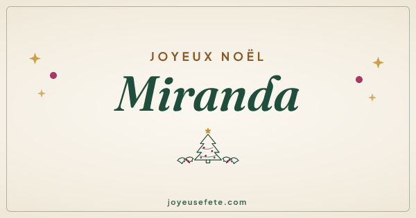 Image « Joyeux Noël Miranda » au format large