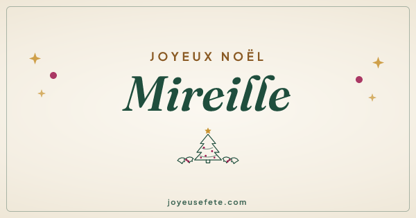 Image « Joyeux Noël Mireille » au format large