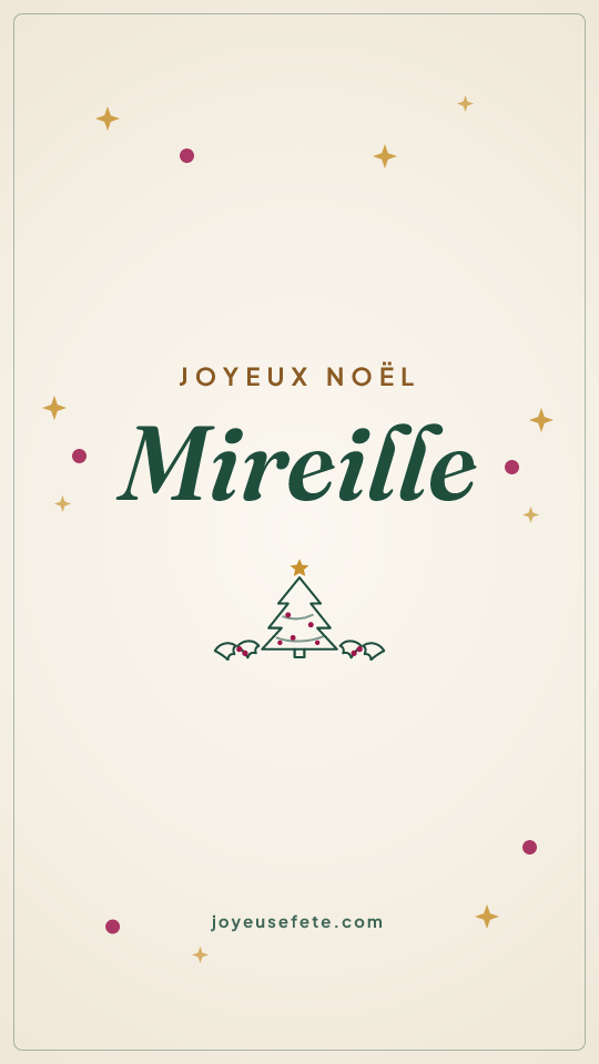 Image « Joyeux Noël Mireille » au format story