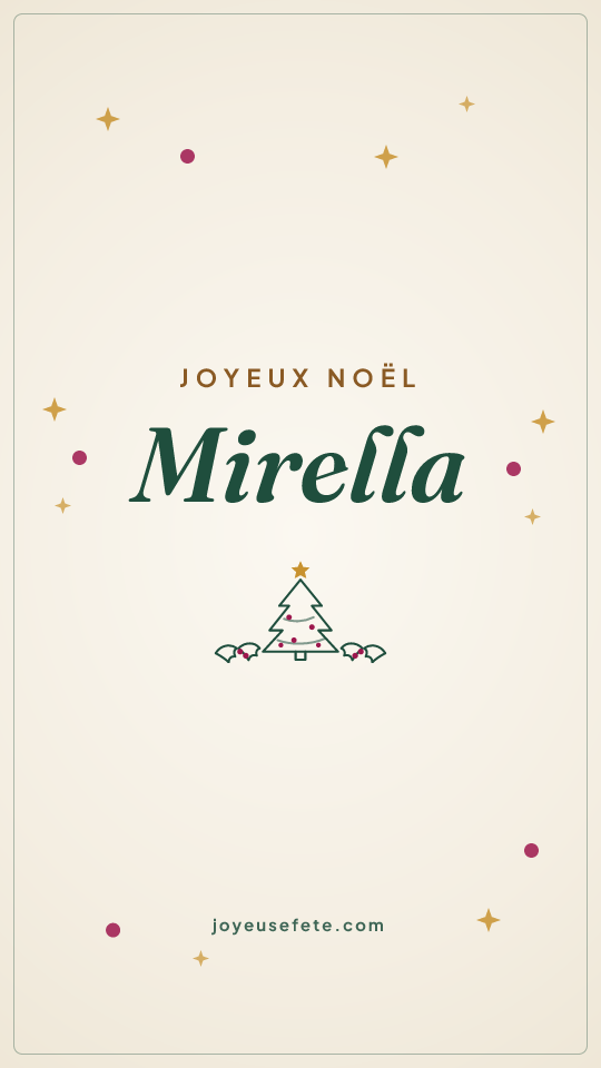 Image « Joyeux Noël Mirella » au format story