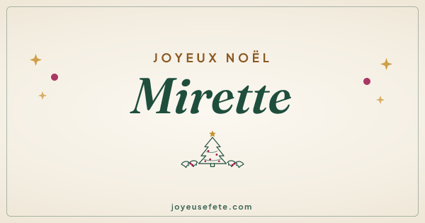 Image « Joyeux Noël Mirette » au format large
