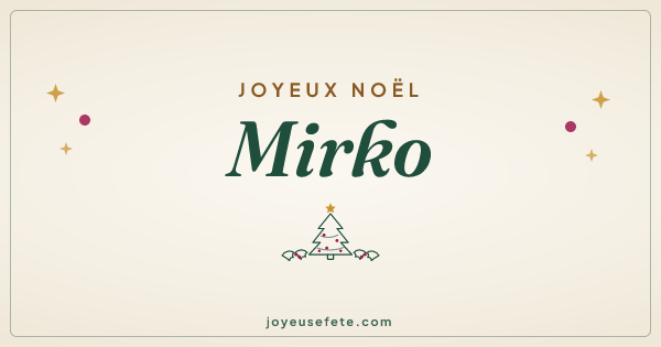 Image « Joyeux Noël Mirko » au format large
