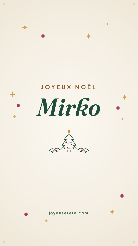 Image « Joyeux Noël Mirko » au format story
