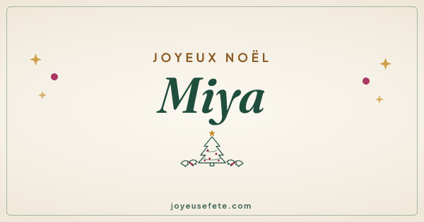 Image « Joyeux Noël Miya » au format large