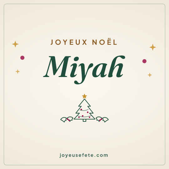 Image carrée « Joyeux Noël Miyah » pour WhatsApp