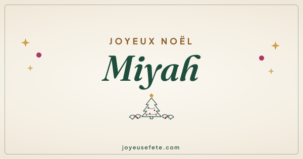 Image « Joyeux Noël Miyah » au format large