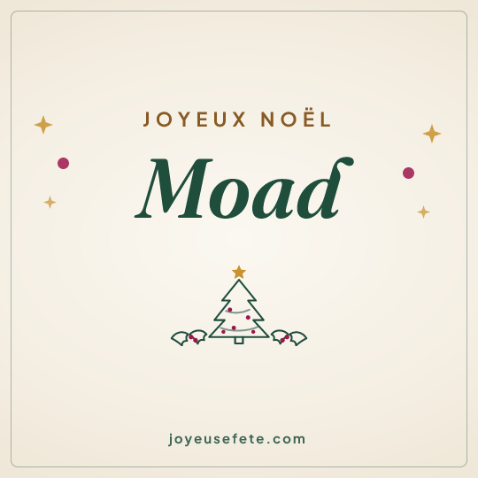 Image carrée « Joyeux Noël Moad » pour WhatsApp