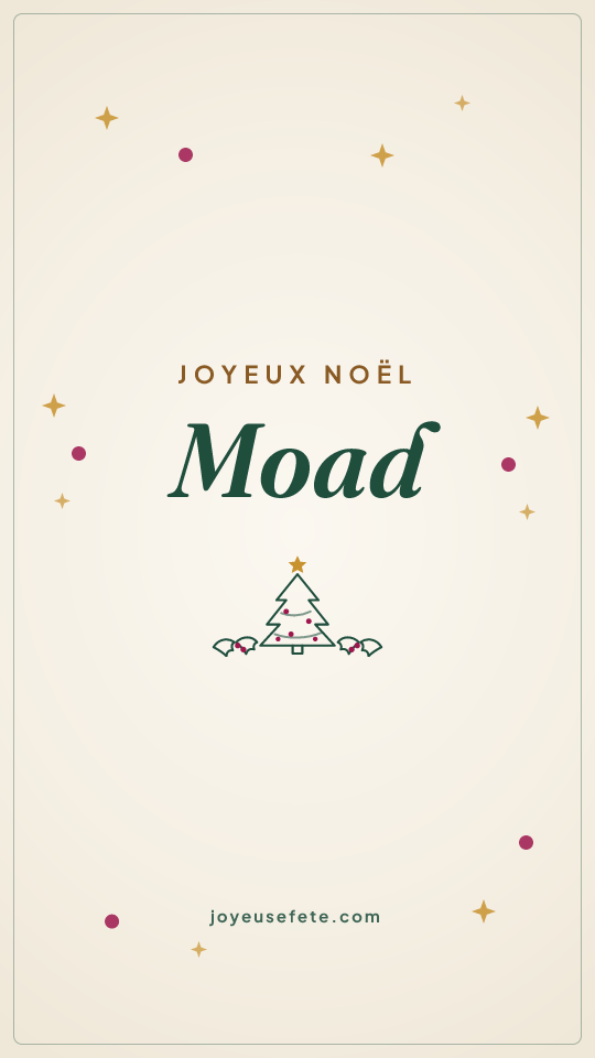 Image « Joyeux Noël Moad » au format story