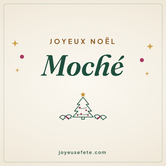 Image carrée « Joyeux Noël Moché » pour WhatsApp