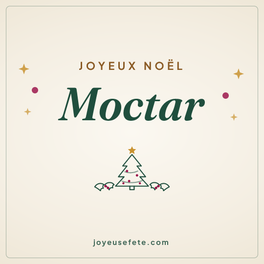 Image carrée « Joyeux Noël Moctar » pour WhatsApp